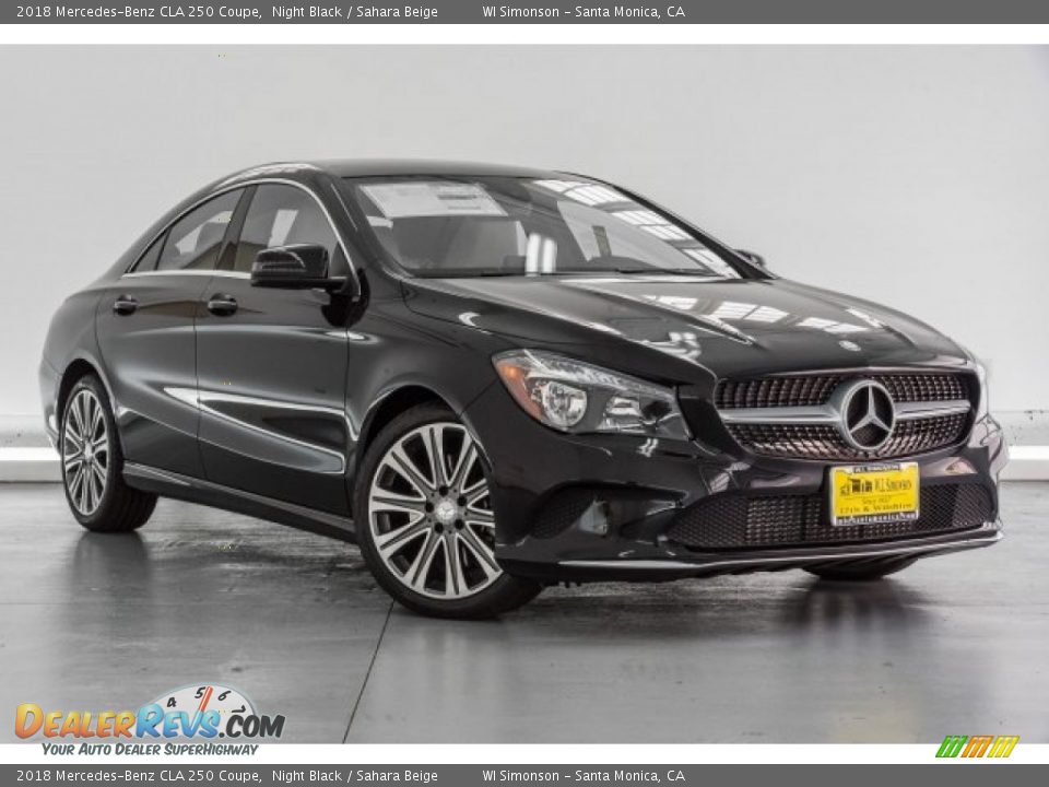 2018 Mercedes-Benz CLA 250 Coupe Night Black / Sahara Beige Photo #12