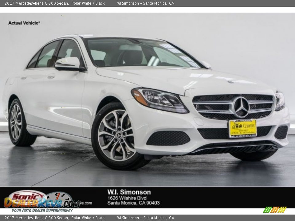 2017 Mercedes-Benz C 300 Sedan Polar White / Black Photo #1