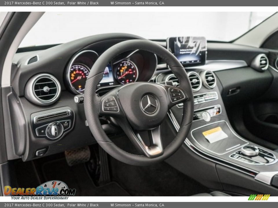 2017 Mercedes-Benz C 300 Sedan Polar White / Black Photo #7