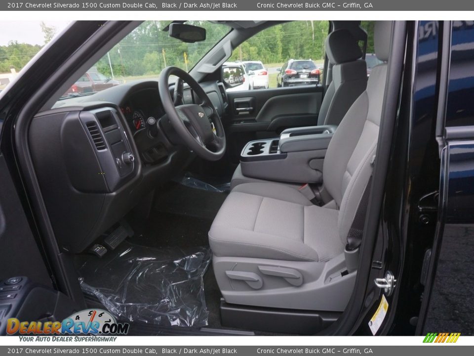 2017 Chevrolet Silverado 1500 Custom Double Cab Black / Dark Ash/Jet Black Photo #9