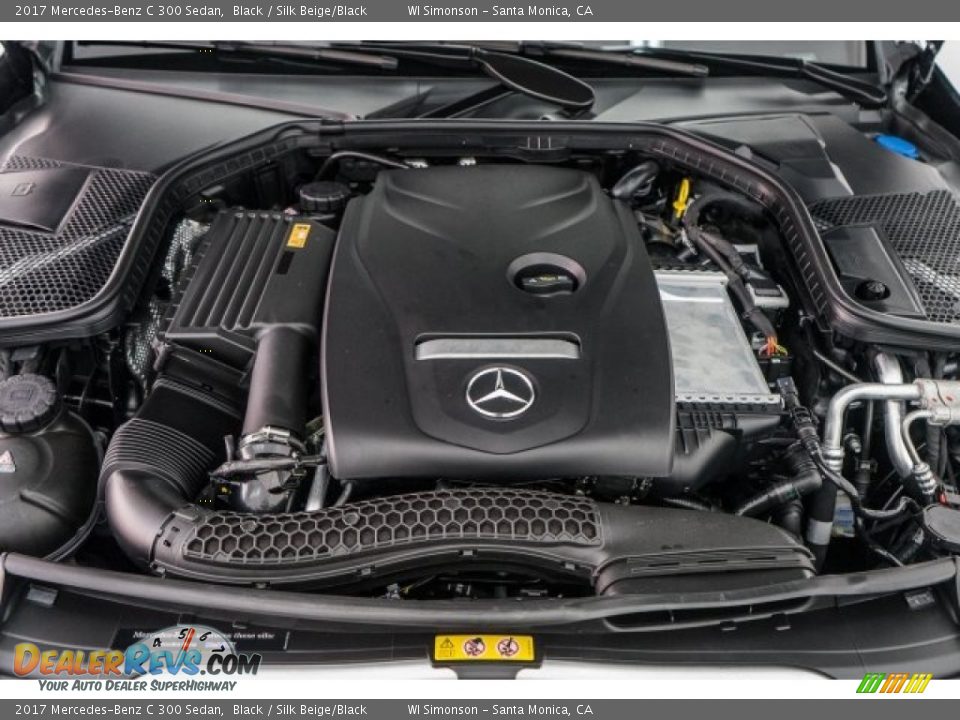 2017 Mercedes-Benz C 300 Sedan Black / Silk Beige/Black Photo #8
