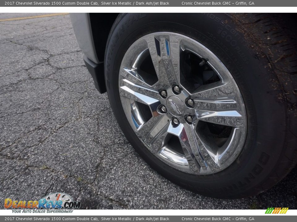 2017 Chevrolet Silverado 1500 Custom Double Cab Silver Ice Metallic / Dark Ash/Jet Black Photo #11