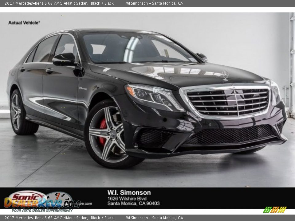 2017 Mercedes-Benz S 63 AMG 4Matic Sedan Black / Black Photo #1