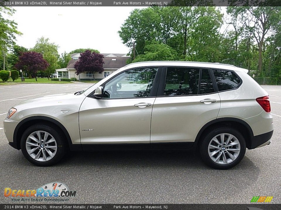 2014 BMW X3 xDrive28i Mineral Silver Metallic / Mojave Photo #2