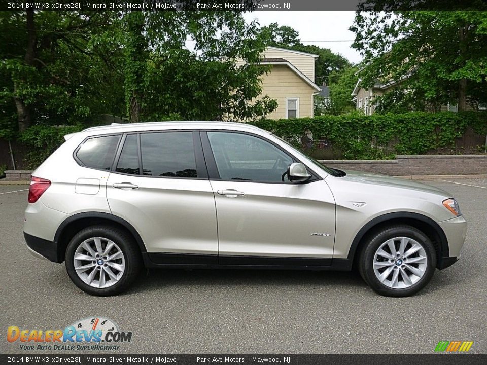 2014 BMW X3 xDrive28i Mineral Silver Metallic / Mojave Photo #6