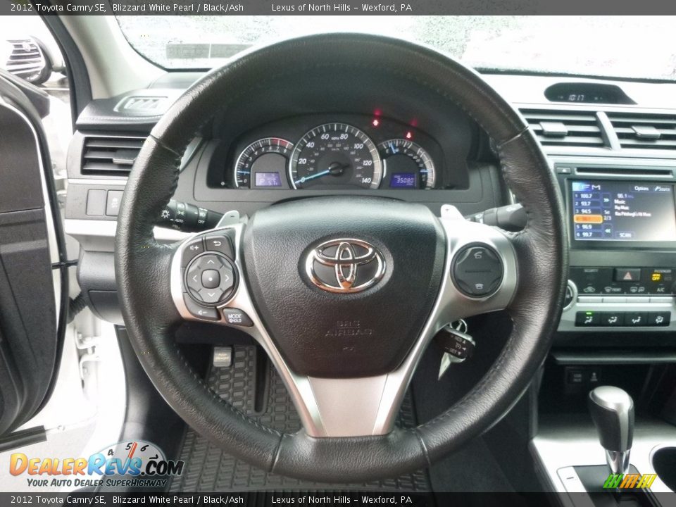2012 Toyota Camry SE Blizzard White Pearl / Black/Ash Photo #16