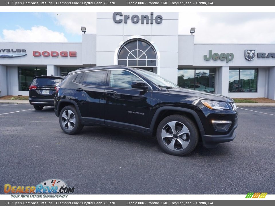 2017 Jeep Compass Latitude Diamond Black Crystal Pearl / Black Photo #1
