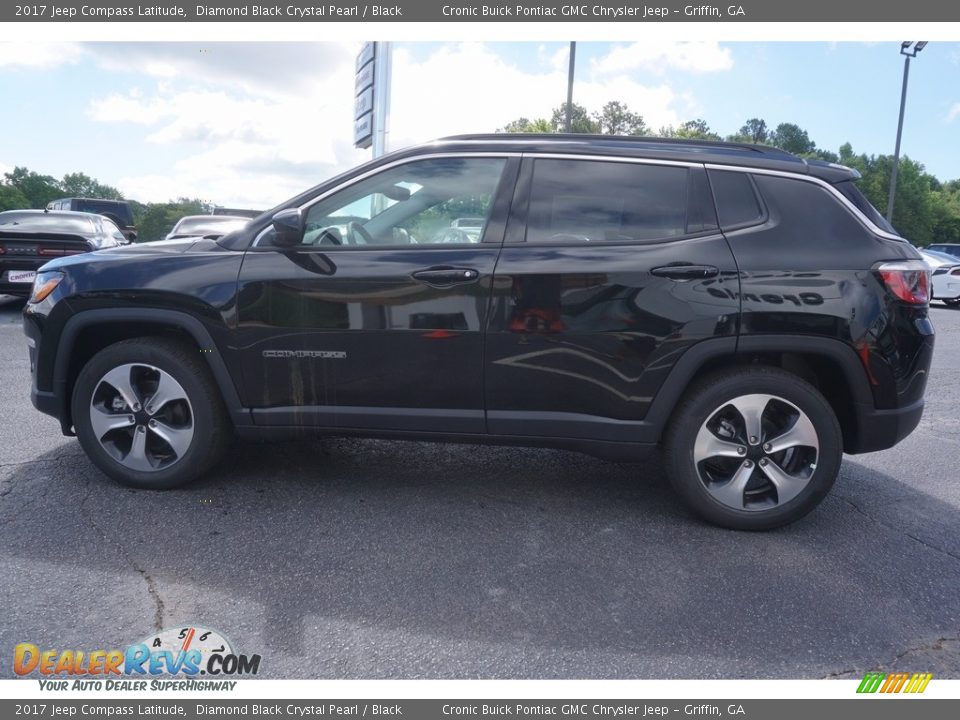 2017 Jeep Compass Latitude Diamond Black Crystal Pearl / Black Photo #4