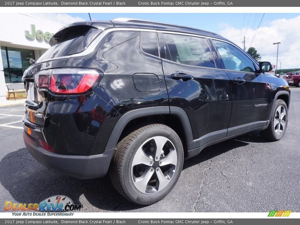 2017 Jeep Compass Latitude Diamond Black Crystal Pearl / Black Photo #7