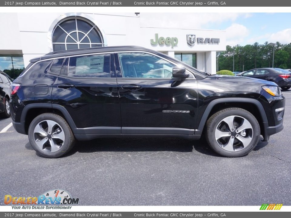 2017 Jeep Compass Latitude Diamond Black Crystal Pearl / Black Photo #8