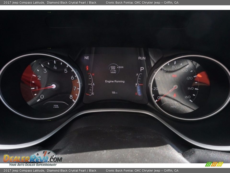 2017 Jeep Compass Latitude Diamond Black Crystal Pearl / Black Photo #13