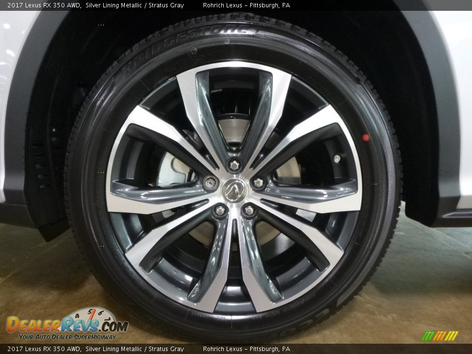 2017 Lexus RX 350 AWD Silver Lining Metallic / Stratus Gray Photo #5