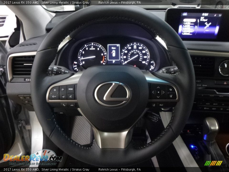 2017 Lexus RX 350 AWD Silver Lining Metallic / Stratus Gray Photo #15