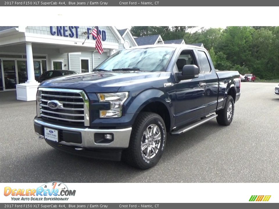 2017 Ford F150 XLT SuperCab 4x4 Blue Jeans / Earth Gray Photo #3