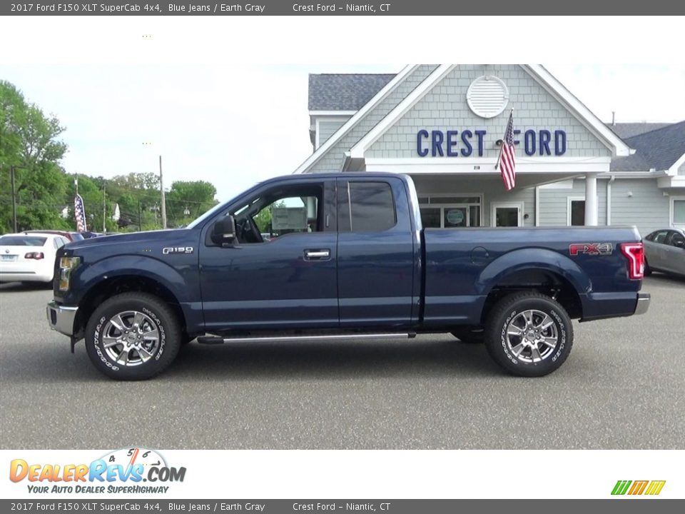 2017 Ford F150 XLT SuperCab 4x4 Blue Jeans / Earth Gray Photo #4