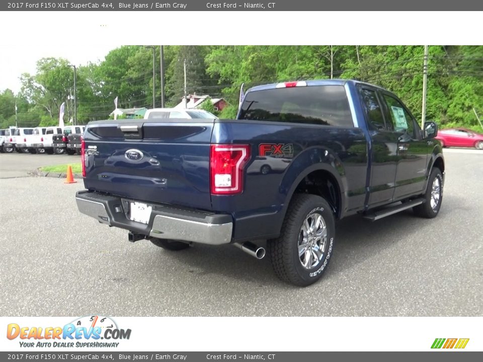 2017 Ford F150 XLT SuperCab 4x4 Blue Jeans / Earth Gray Photo #7