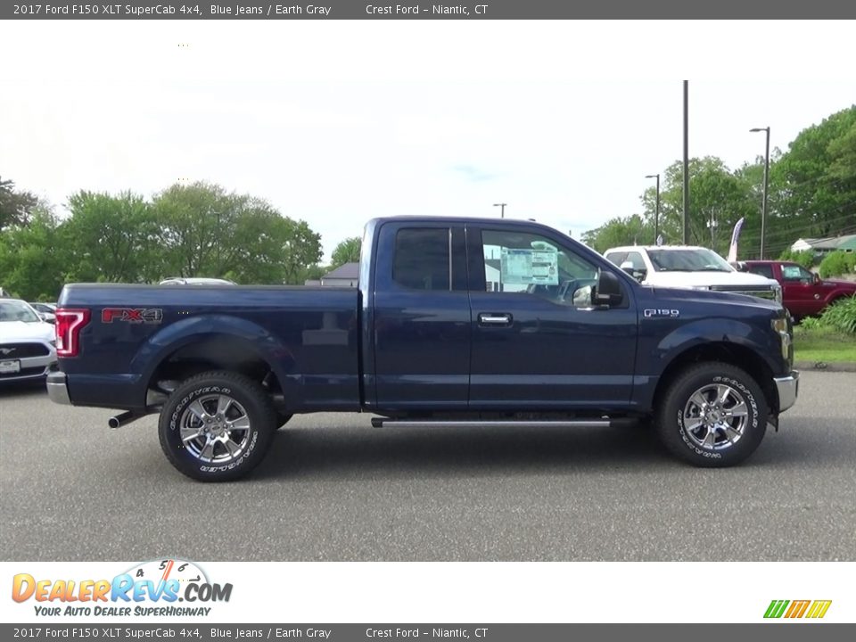 2017 Ford F150 XLT SuperCab 4x4 Blue Jeans / Earth Gray Photo #8