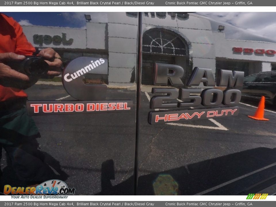 2017 Ram 2500 Big Horn Mega Cab 4x4 Brilliant Black Crystal Pearl / Black/Diesel Gray Photo #12