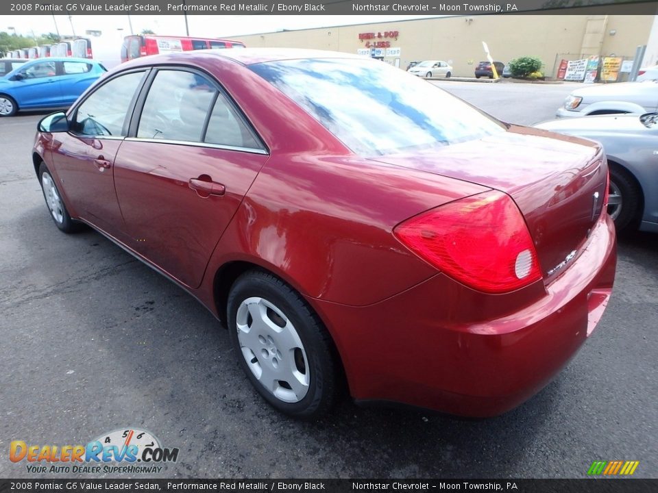 2008 Pontiac G6 Value Leader Sedan Performance Red Metallic / Ebony Black Photo #2