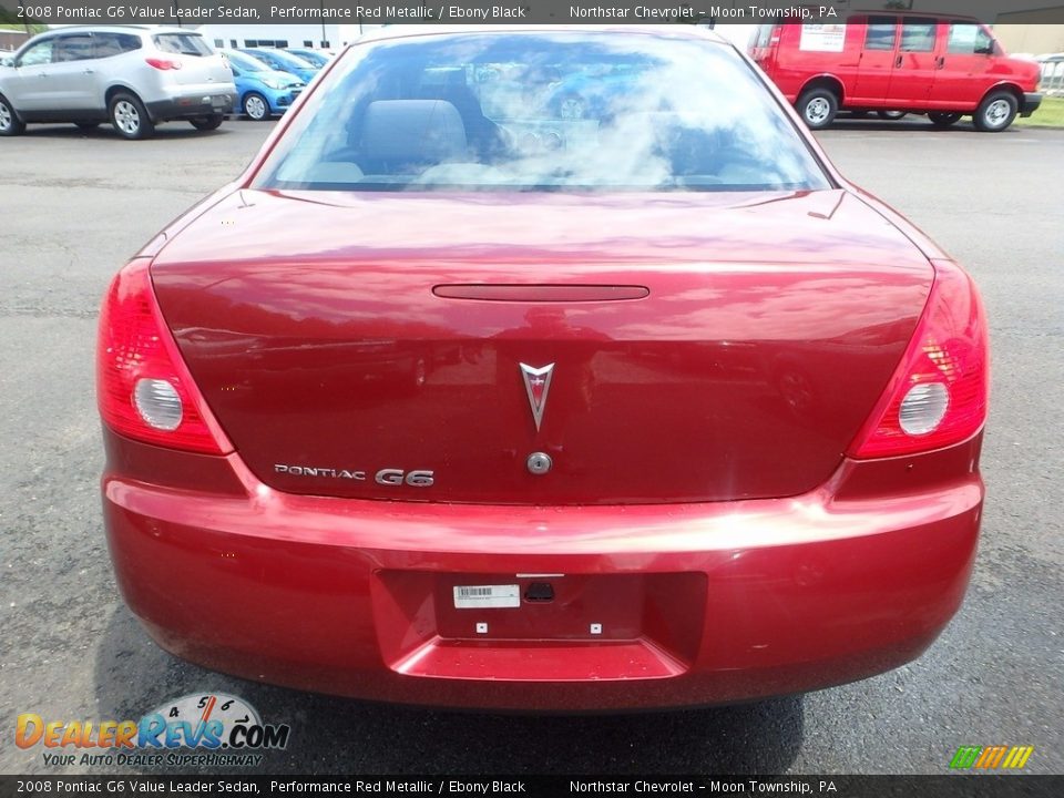 2008 Pontiac G6 Value Leader Sedan Performance Red Metallic / Ebony Black Photo #3