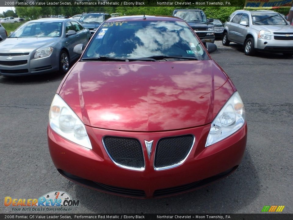 2008 Pontiac G6 Value Leader Sedan Performance Red Metallic / Ebony Black Photo #6