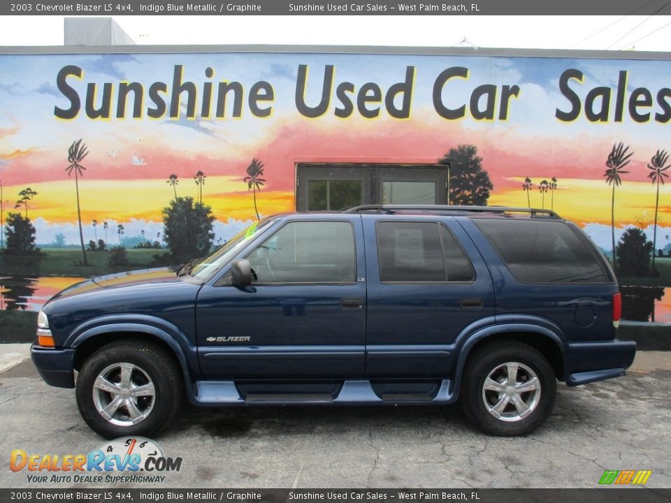 2003 Chevrolet Blazer LS 4x4 Indigo Blue Metallic / Graphite Photo #2