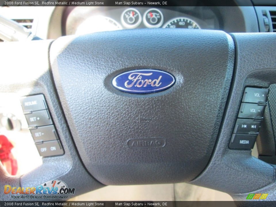 2008 Ford Fusion SE Redfire Metallic / Medium Light Stone Photo #12