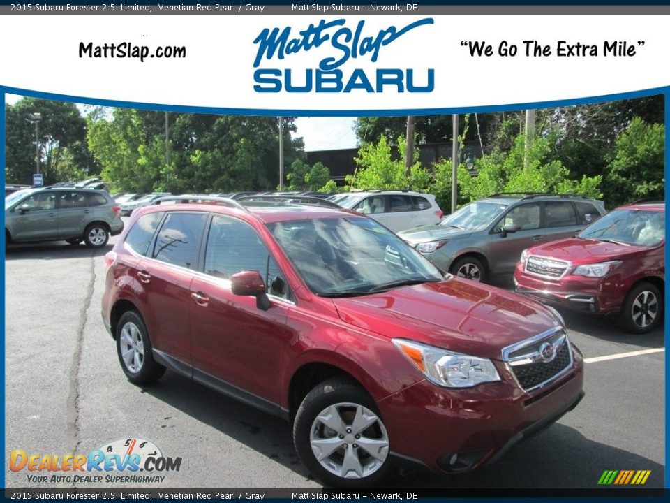 2015 Subaru Forester 2.5i Limited Venetian Red Pearl / Gray Photo #1
