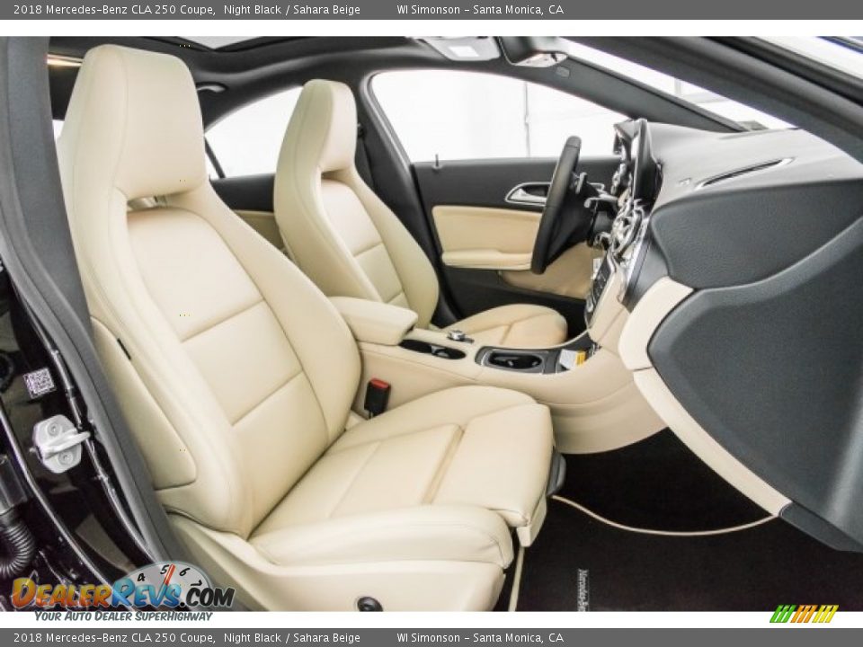 2018 Mercedes-Benz CLA 250 Coupe Night Black / Sahara Beige Photo #2