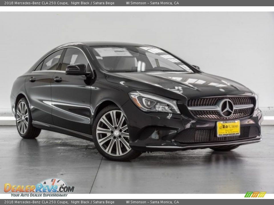 2018 Mercedes-Benz CLA 250 Coupe Night Black / Sahara Beige Photo #12