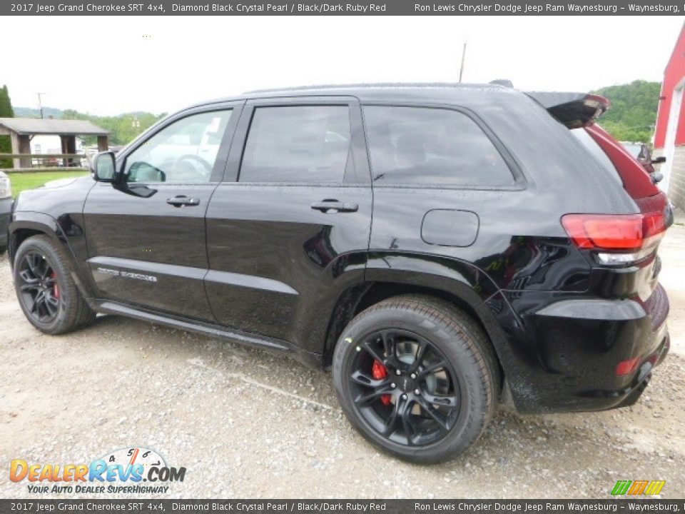 2017 Jeep Grand Cherokee SRT 4x4 Diamond Black Crystal Pearl / Black/Dark Ruby Red Photo #3