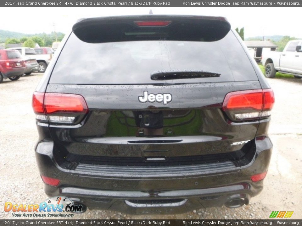 2017 Jeep Grand Cherokee SRT 4x4 Diamond Black Crystal Pearl / Black/Dark Ruby Red Photo #4