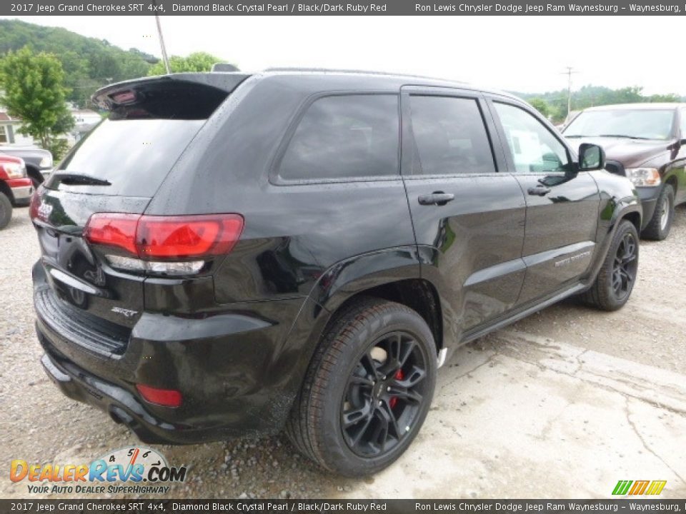 2017 Jeep Grand Cherokee SRT 4x4 Diamond Black Crystal Pearl / Black/Dark Ruby Red Photo #5