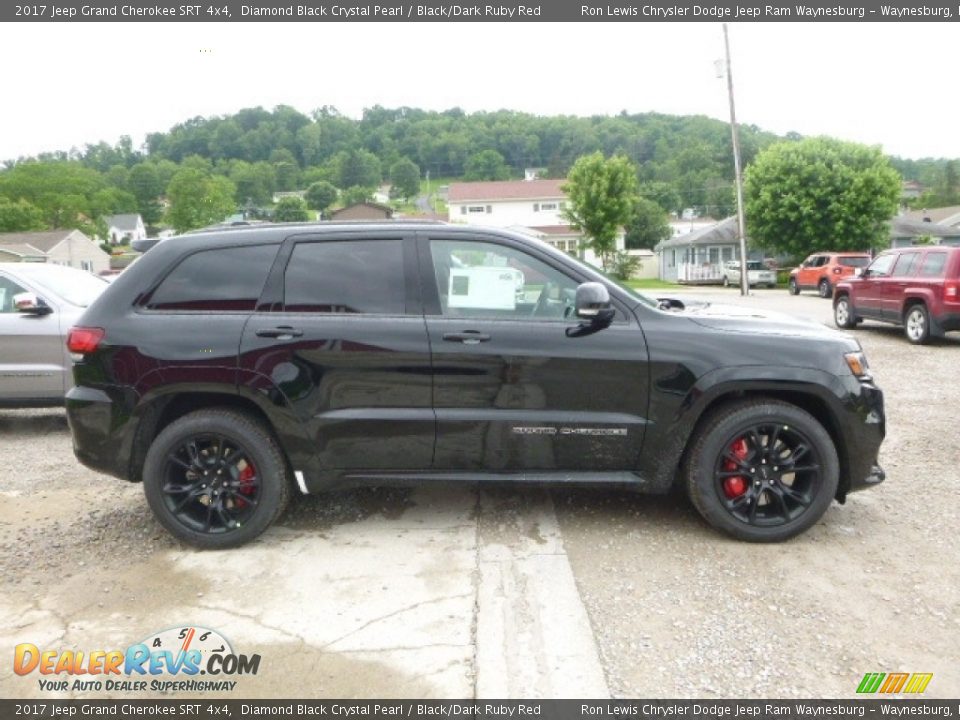 2017 Jeep Grand Cherokee SRT 4x4 Diamond Black Crystal Pearl / Black/Dark Ruby Red Photo #6