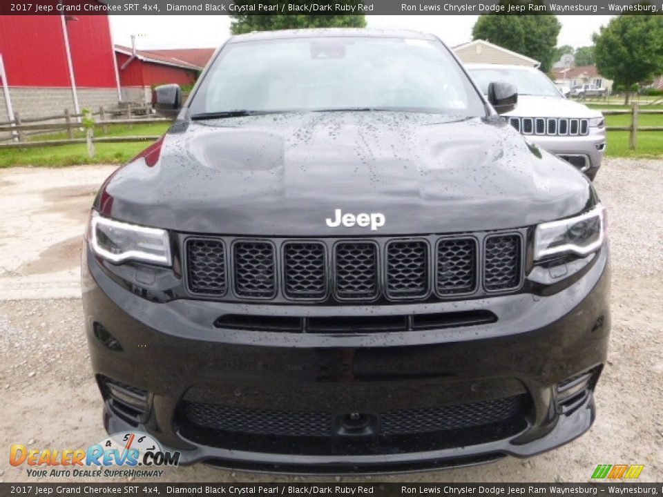 2017 Jeep Grand Cherokee SRT 4x4 Diamond Black Crystal Pearl / Black/Dark Ruby Red Photo #8