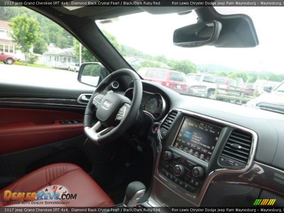 2017 Jeep Grand Cherokee SRT 4x4 Diamond Black Crystal Pearl / Black/Dark Ruby Red Photo #11