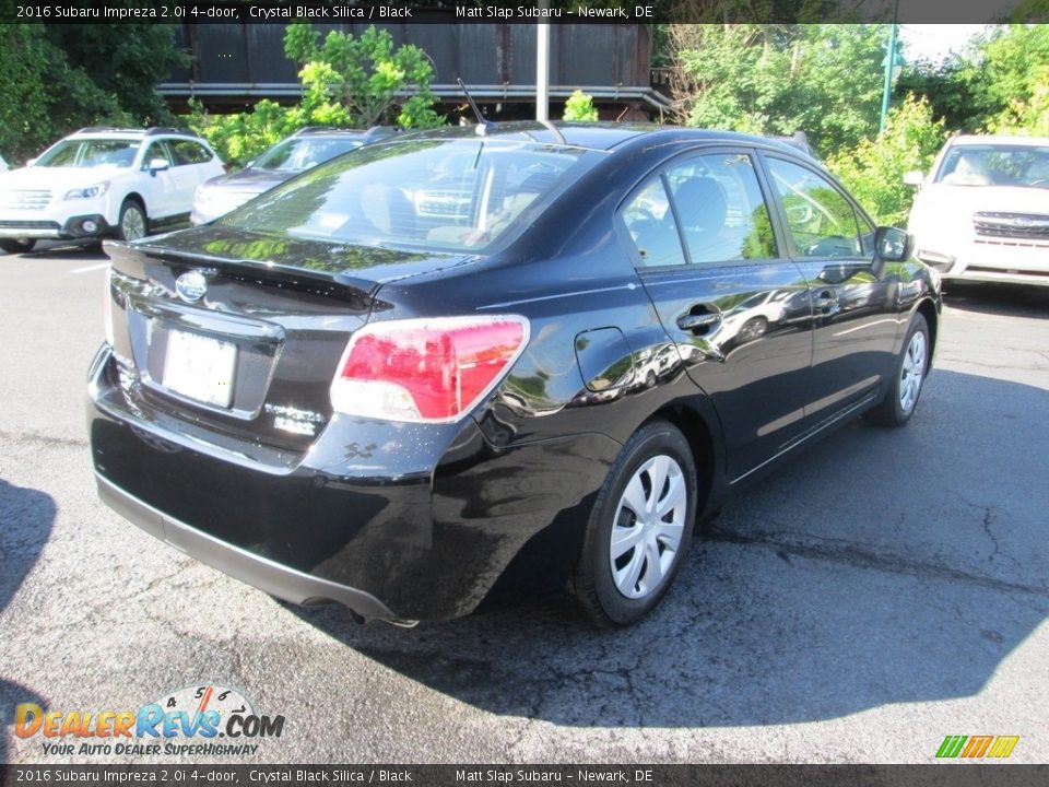 2016 Subaru Impreza 2.0i 4-door Crystal Black Silica / Black Photo #6