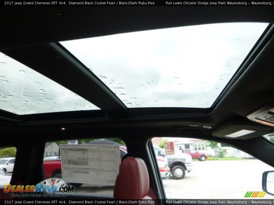 2017 Jeep Grand Cherokee SRT 4x4 Diamond Black Crystal Pearl / Black/Dark Ruby Red Photo #12