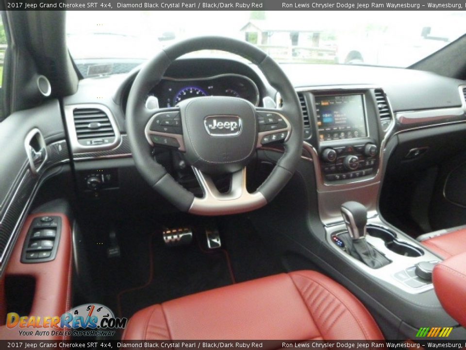 Black/Dark Ruby Red Interior - 2017 Jeep Grand Cherokee SRT 4x4 Photo #14