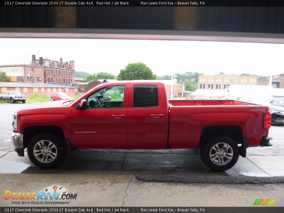2017 Chevrolet Silverado 1500 LT Double Cab 4x4 Red Hot / Jet Black Photo #6