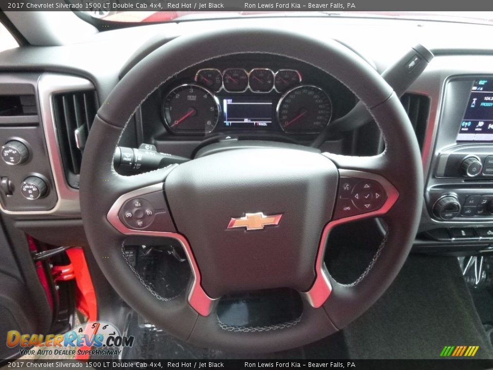 2017 Chevrolet Silverado 1500 LT Double Cab 4x4 Red Hot / Jet Black Photo #18