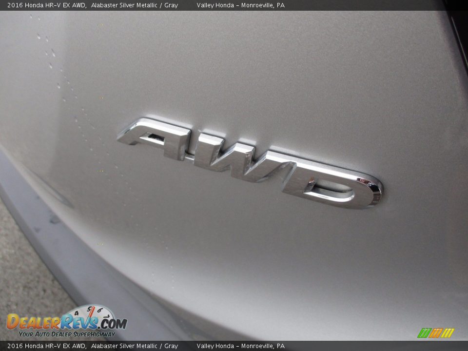 2016 Honda HR-V EX AWD Alabaster Silver Metallic / Gray Photo #7
