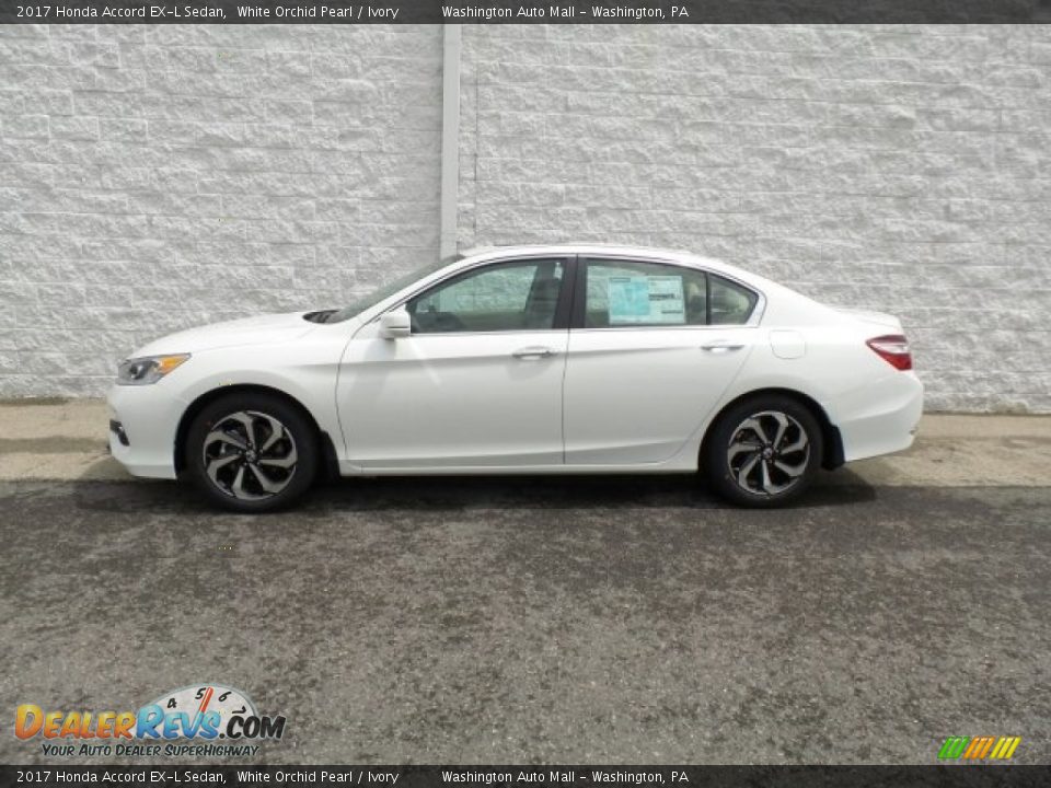 2017 Honda Accord EX-L Sedan White Orchid Pearl / Ivory Photo #6