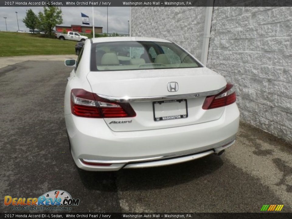 2017 Honda Accord EX-L Sedan White Orchid Pearl / Ivory Photo #7