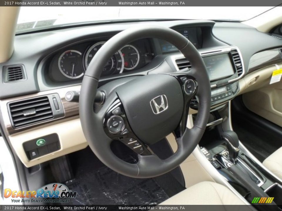 2017 Honda Accord EX-L Sedan White Orchid Pearl / Ivory Photo #9