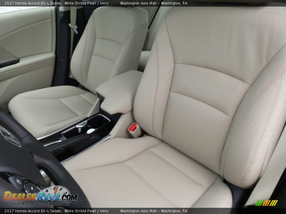 2017 Honda Accord EX-L Sedan White Orchid Pearl / Ivory Photo #10