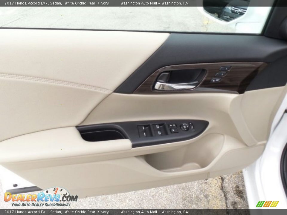 2017 Honda Accord EX-L Sedan White Orchid Pearl / Ivory Photo #14