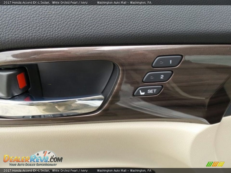 2017 Honda Accord EX-L Sedan White Orchid Pearl / Ivory Photo #16