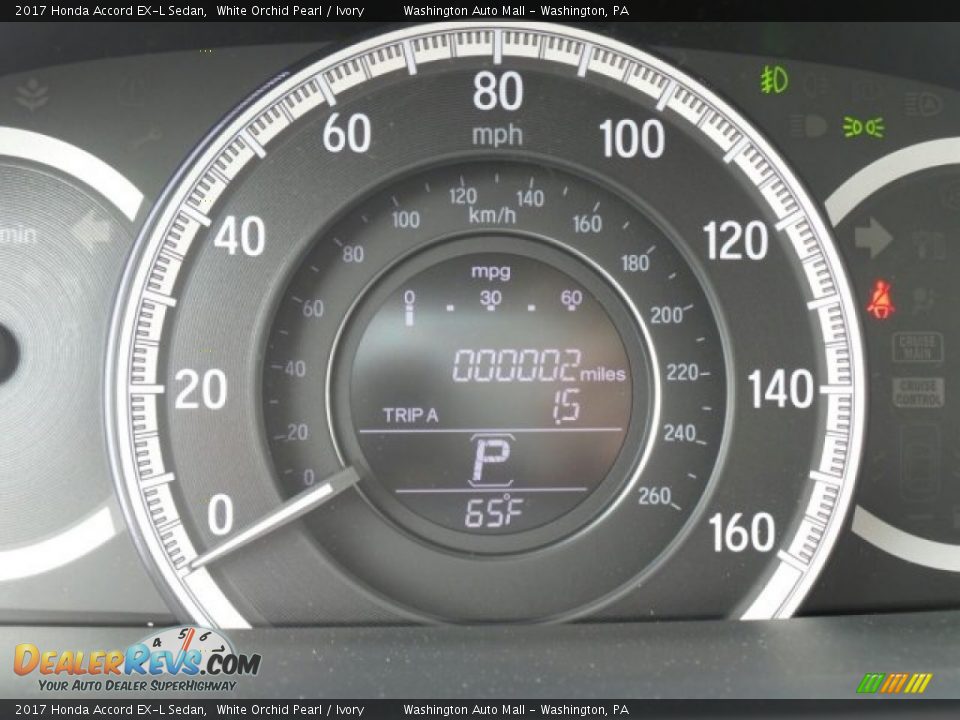 2017 Honda Accord EX-L Sedan White Orchid Pearl / Ivory Photo #17