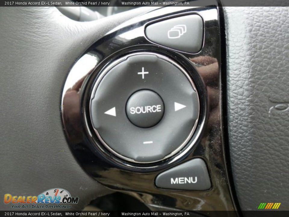 2017 Honda Accord EX-L Sedan White Orchid Pearl / Ivory Photo #18